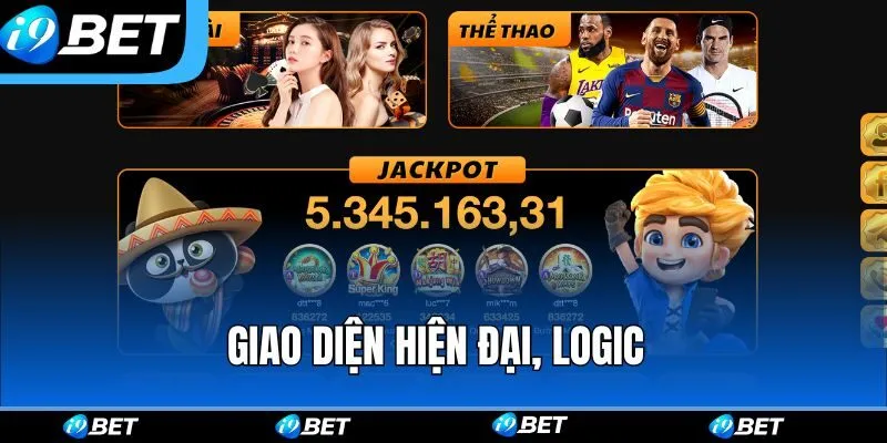 nền tảng i9bet được thiết kế giao diện hiện đại, logic 