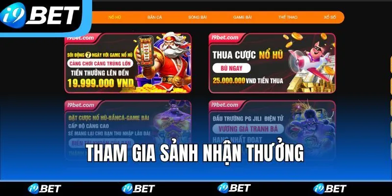 Tham gia sảnh nhận thưởng